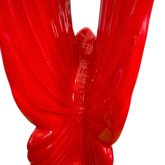 California Pottery Blackened Red Phoenix Sculpture - Picture 9 of 11